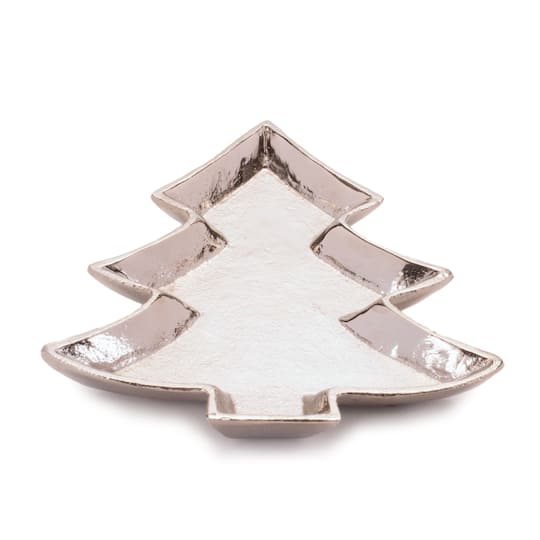 Melrose Metal Pine Tree Trinket Tray Set